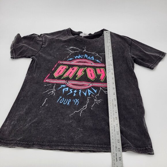 Graphic T-Shirt Baby Band Size Small Grey Tee Washed Replica 1995 Retro - Picture 5 of 5